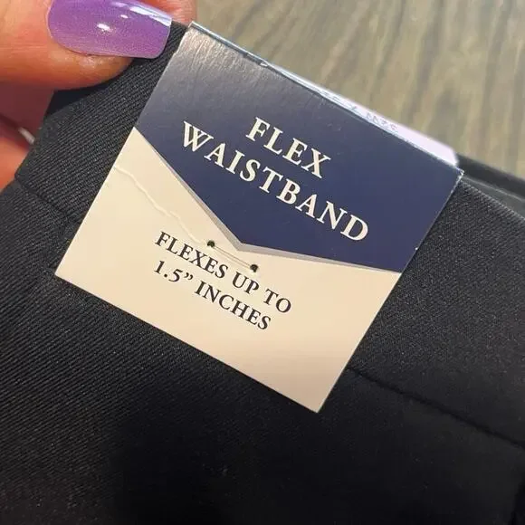 NWT Haggar Mens Dress Pants Straight Fit All Day Comfort Stretch Black Sz 32x32 - Picture 7 of 14